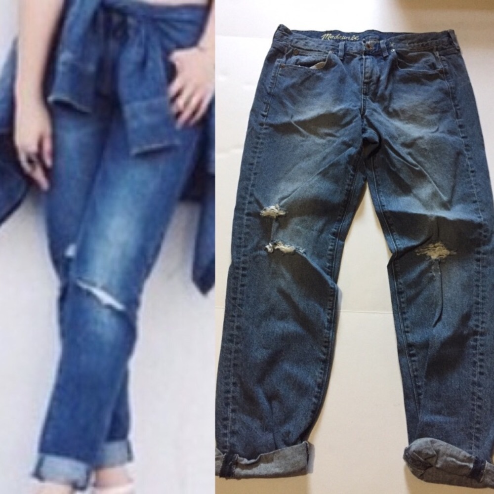 Madewell Boy Jeans 26 distressed